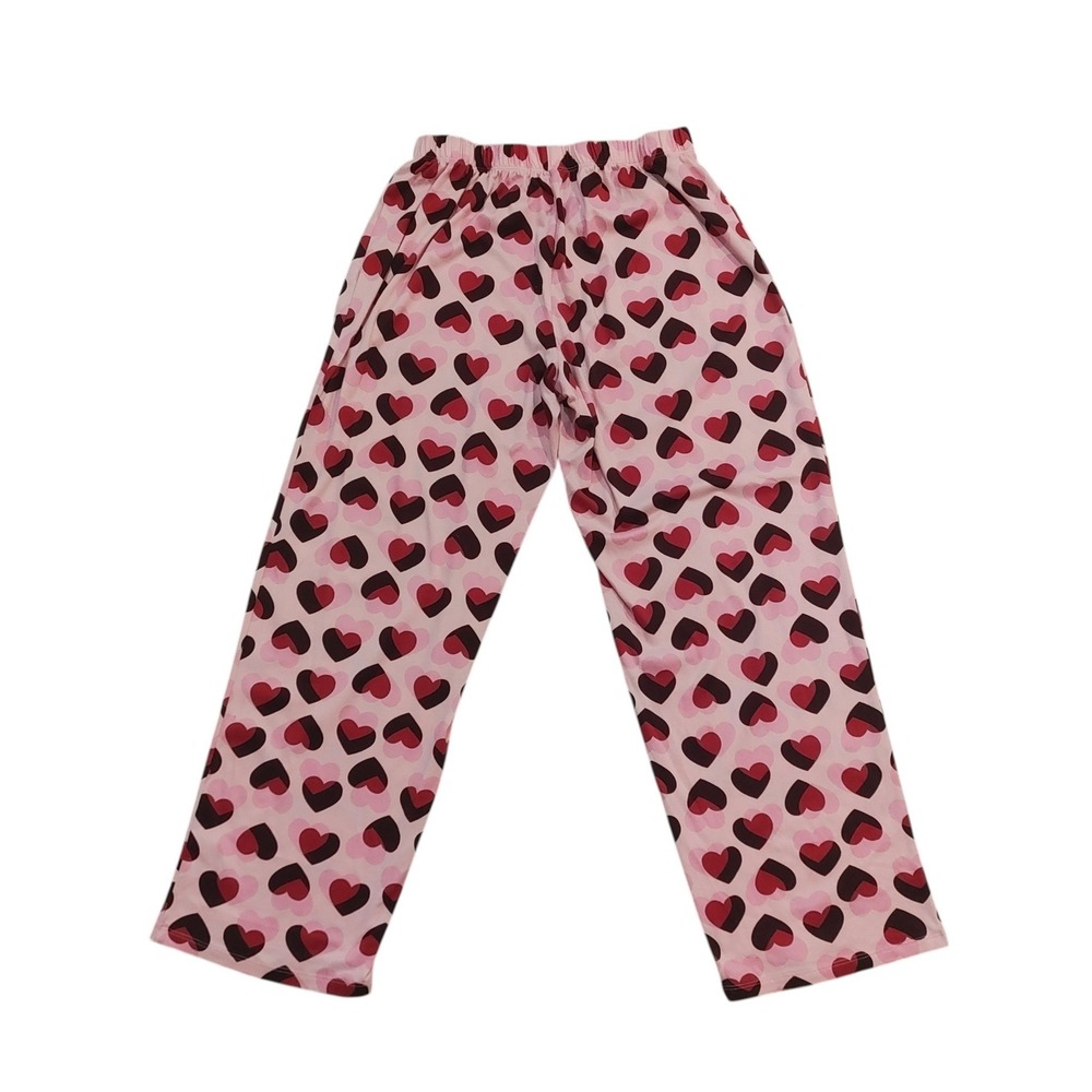 Kate Spade Multy Heart Pajama Set Pink Red Hearts Novelty Print Valentine Size M - Picture 6 of 8